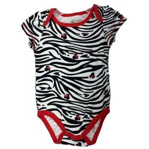 Baby Disney 0-3 Months zebra Minnie Mouse bodysuit‎